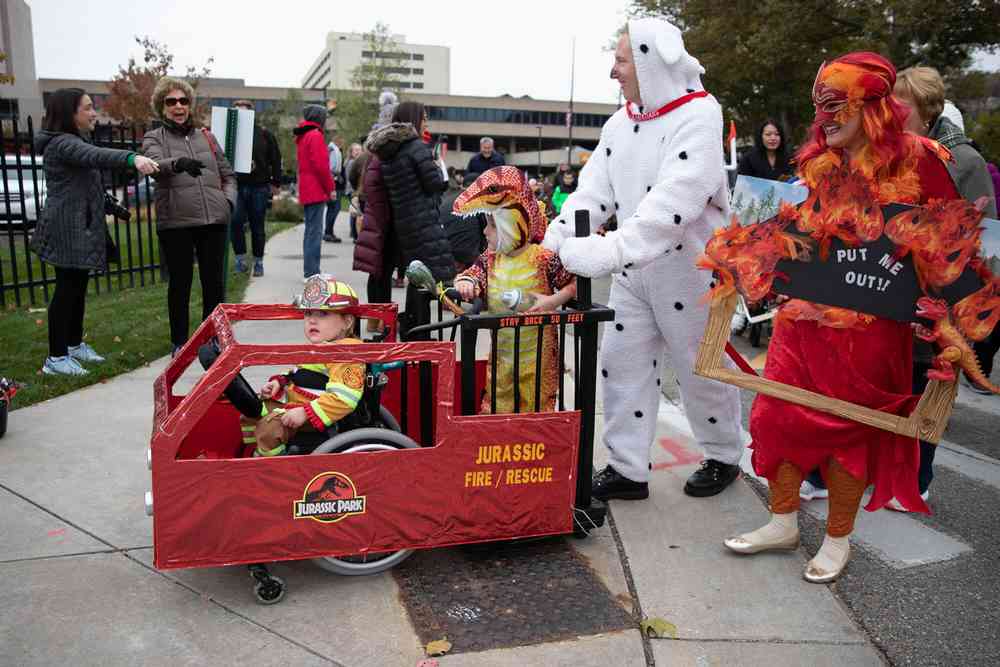 Engineering students help build costumes for children at Mary Free Bed hospital